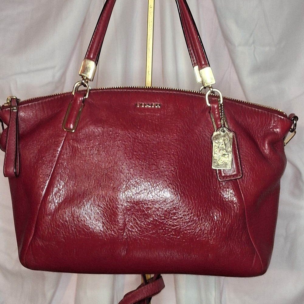 Coach Burgundy Leather Shoulder Bag